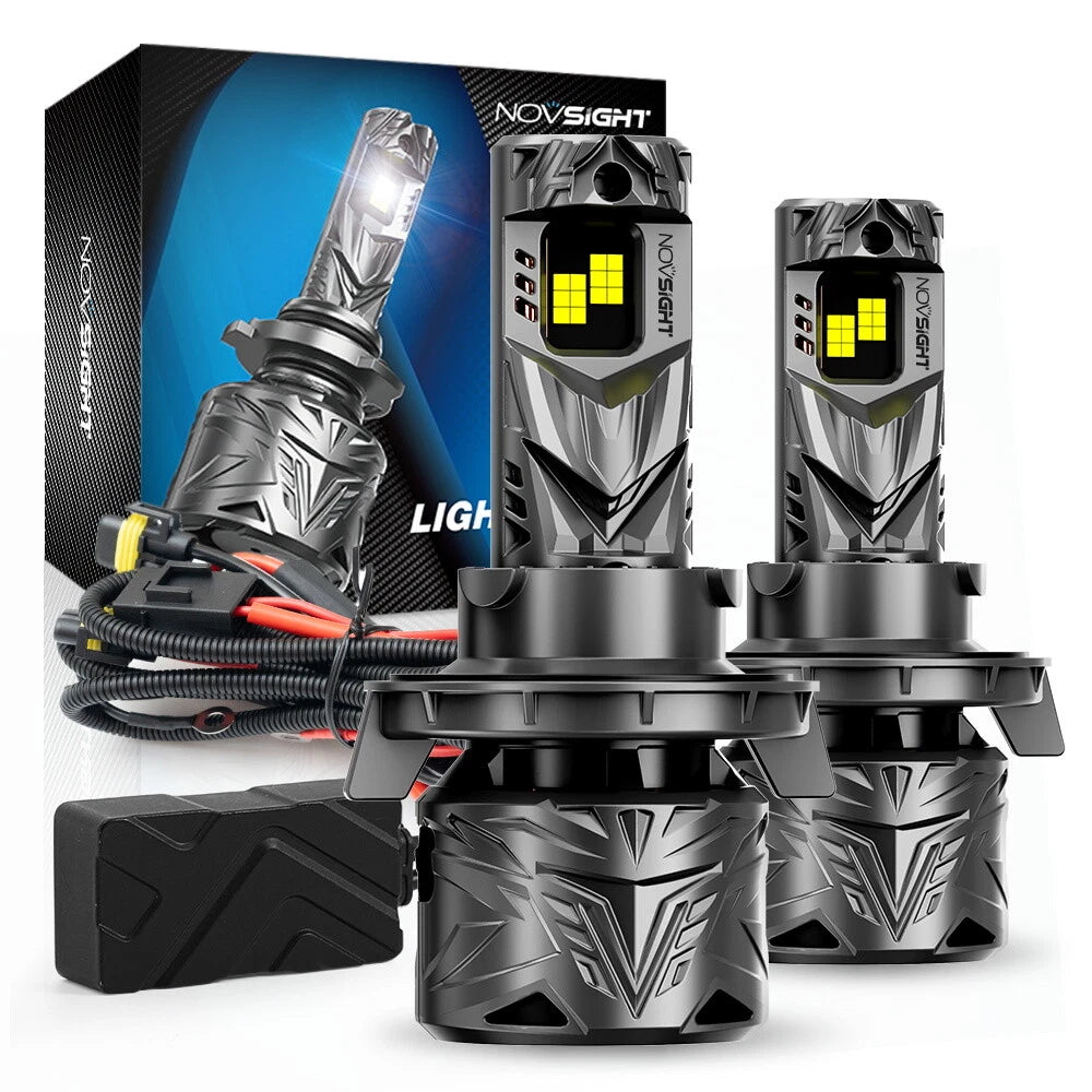 2X H13 9008 LED Headlight Bulbs for 6500K