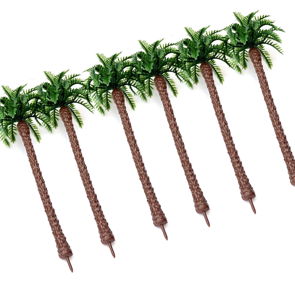 20pcs Coconut Palm Trees for Dioramas and Scenery