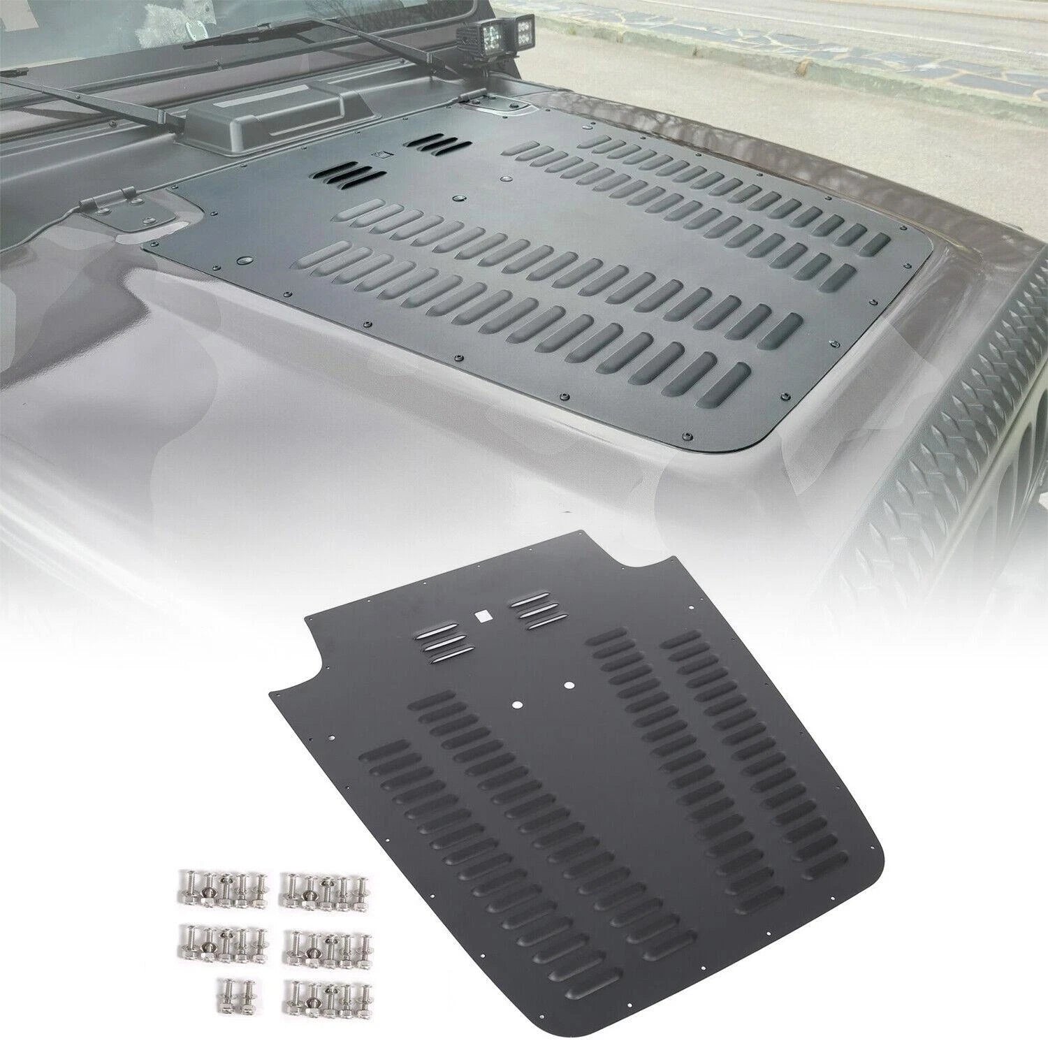 Vented Hood Louver for Jeep Wrangler TJ/LJ (2003–2006) Black