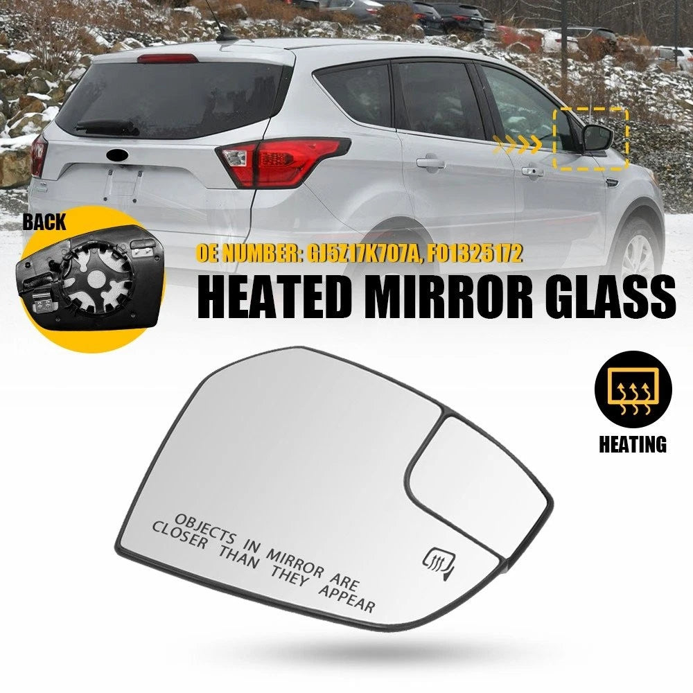 Mirror Glass for Ford Escape (2017–2019) Passenger Right GJ5Z17K707A, FO1325172 H
