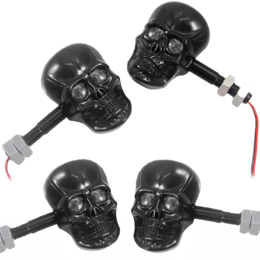4X LED Turn Signal Indicators for Universal Motorcycle (12V)