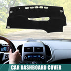 Dashboard Cover Mat for Toyota Prius (2012–2015) - Black Polyester