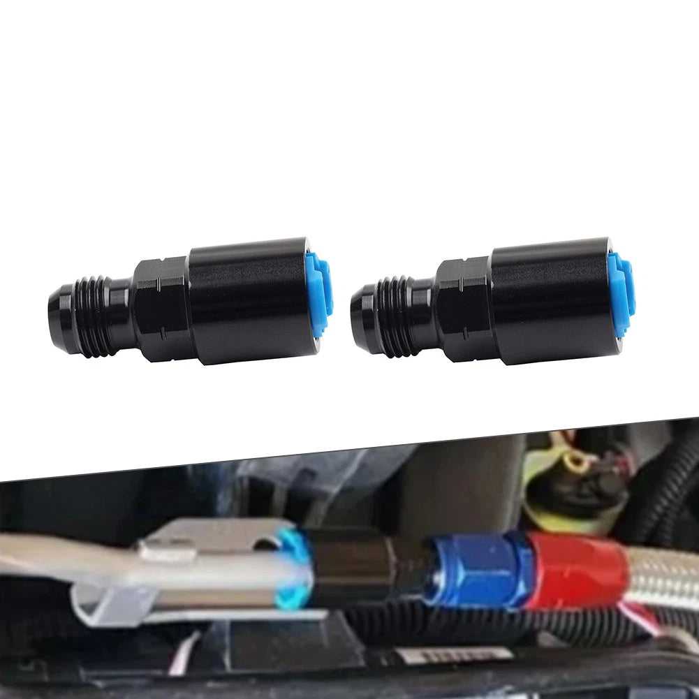 2X SAE Quick-Disconnect EFI Fuel Rail Fitting 6AN Male to 5/16" Female
