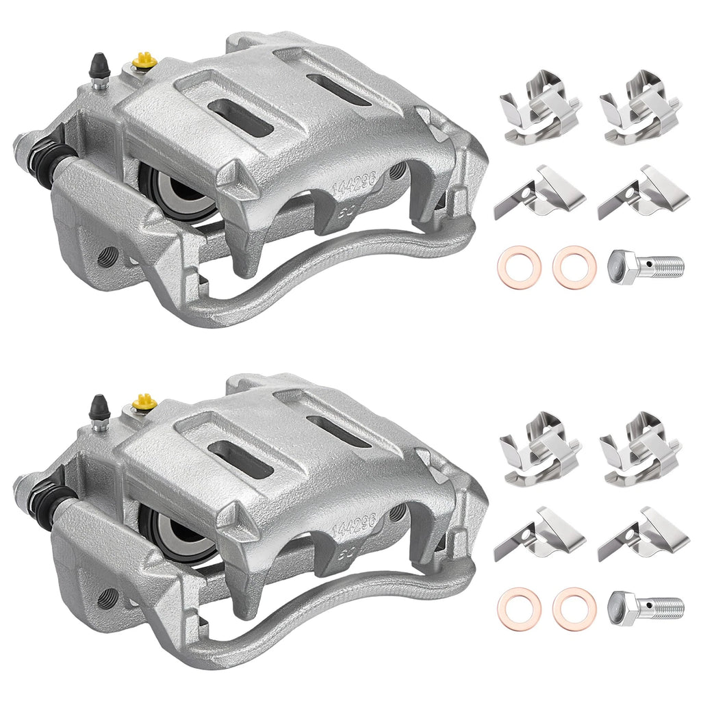 2X Front Brake Calipers w/Brackets for Ford F-250 F-350 Super Duty (2005–2012)