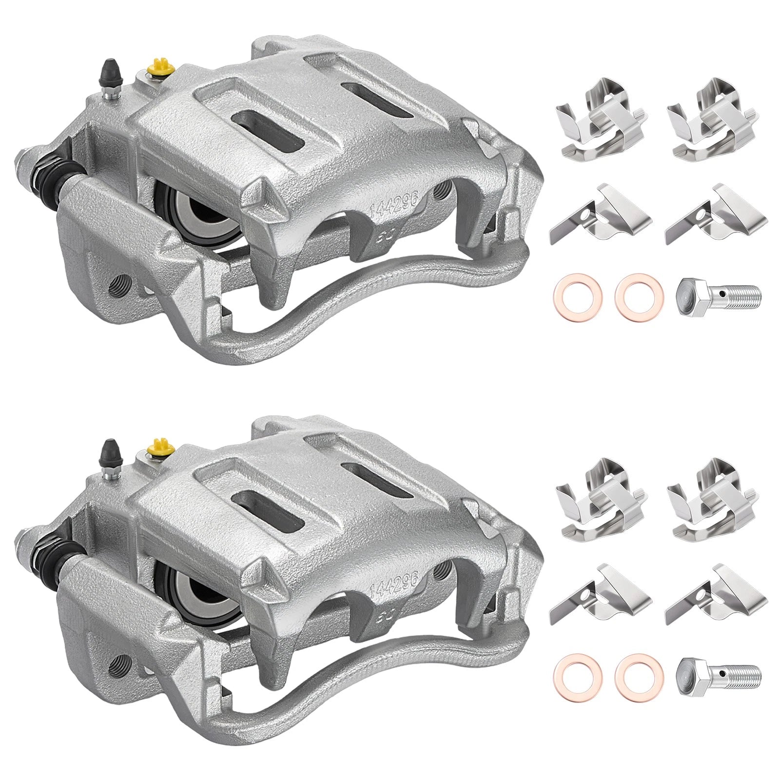 2X Front Brake Calipers w/Brackets for Ford F-250 F-350 Super Duty (2005–2012)