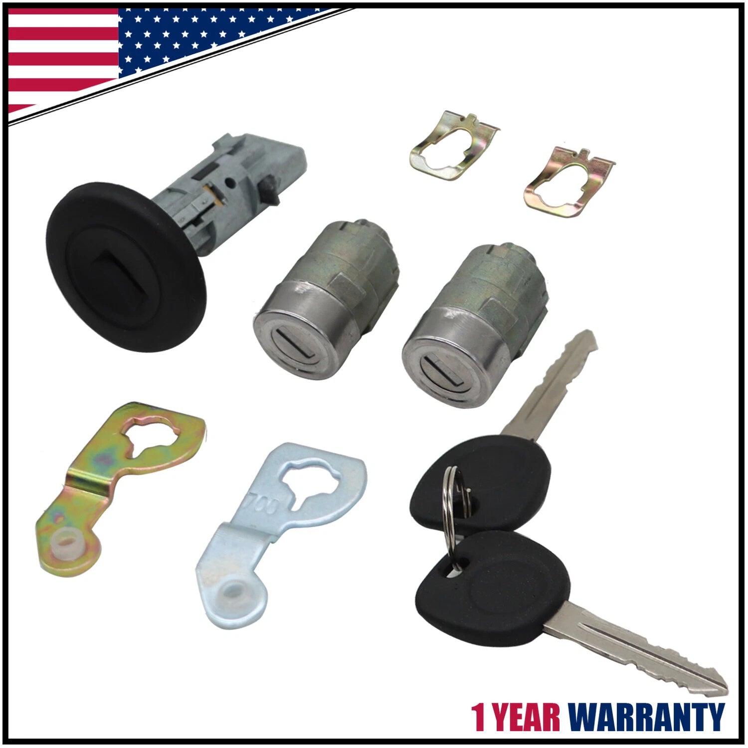 Ignition Switch & Front Door Lock Cylinders Set for Chevrolet GMC H2 (2003–2009)