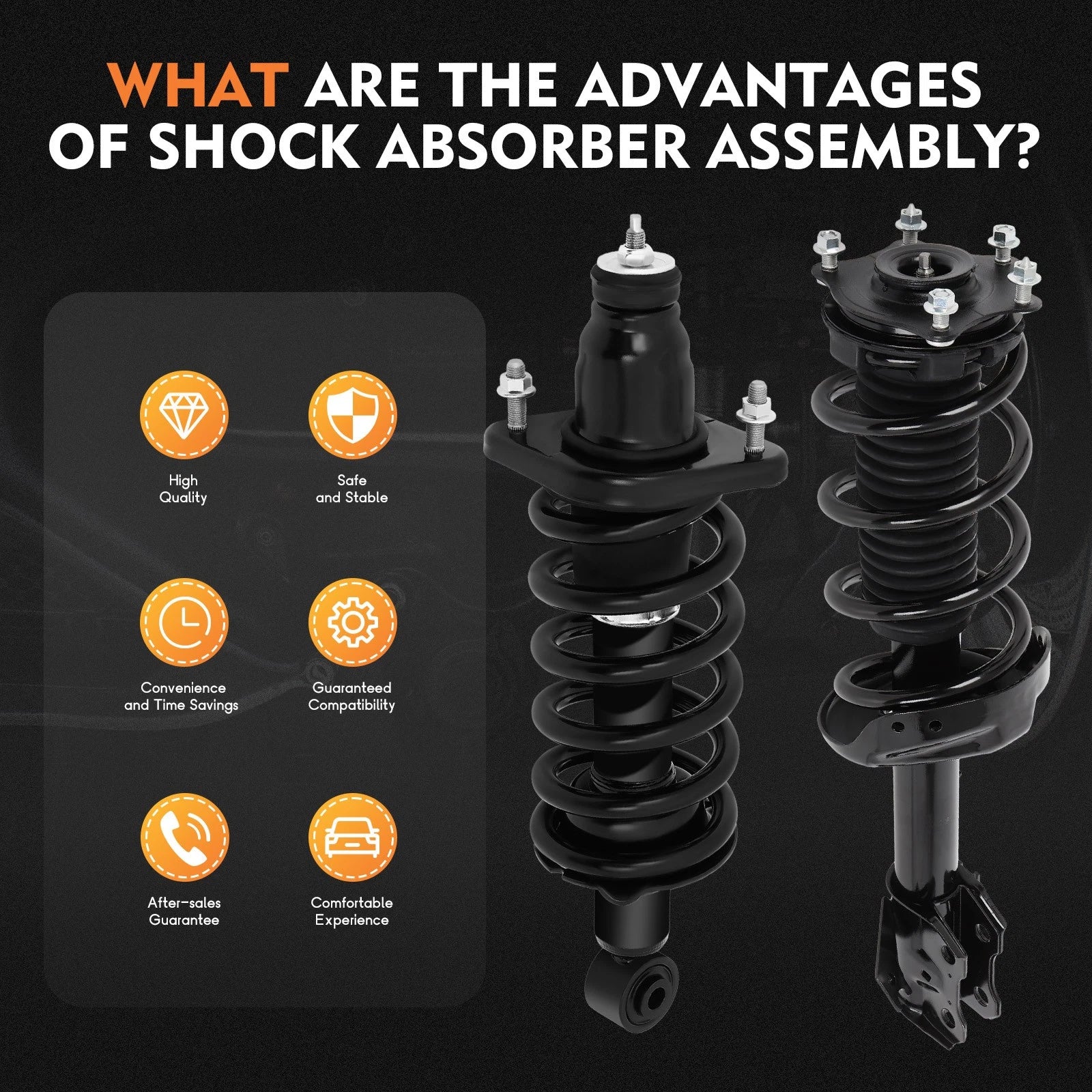 Set of 4 Complete Struts Shocks Springs & Mounts for Honda CR-V (2007–2011)