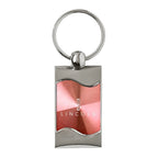 Pink Rectangular Wave Keychain - Officially Licensed for Lincoln
