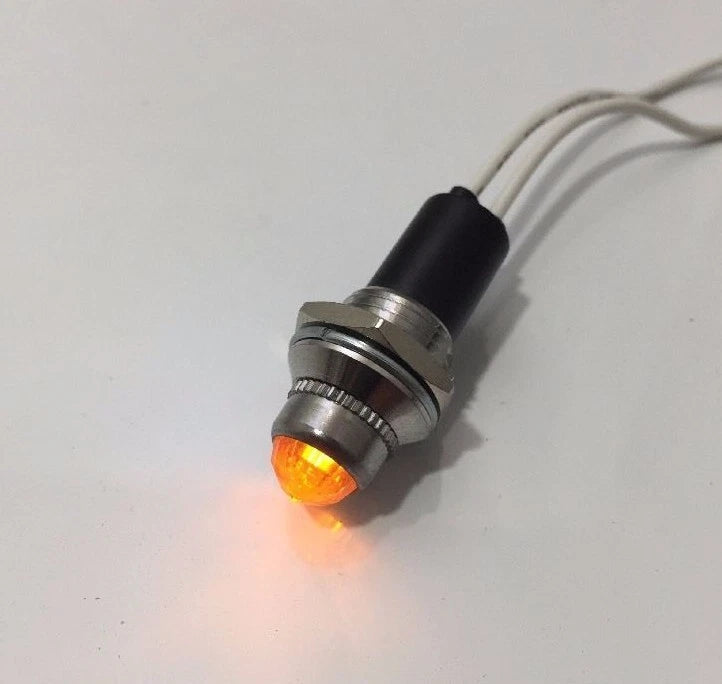 Amber Pilot Dash Indicator Warning Light 12V for Classic Hot Rod (–)