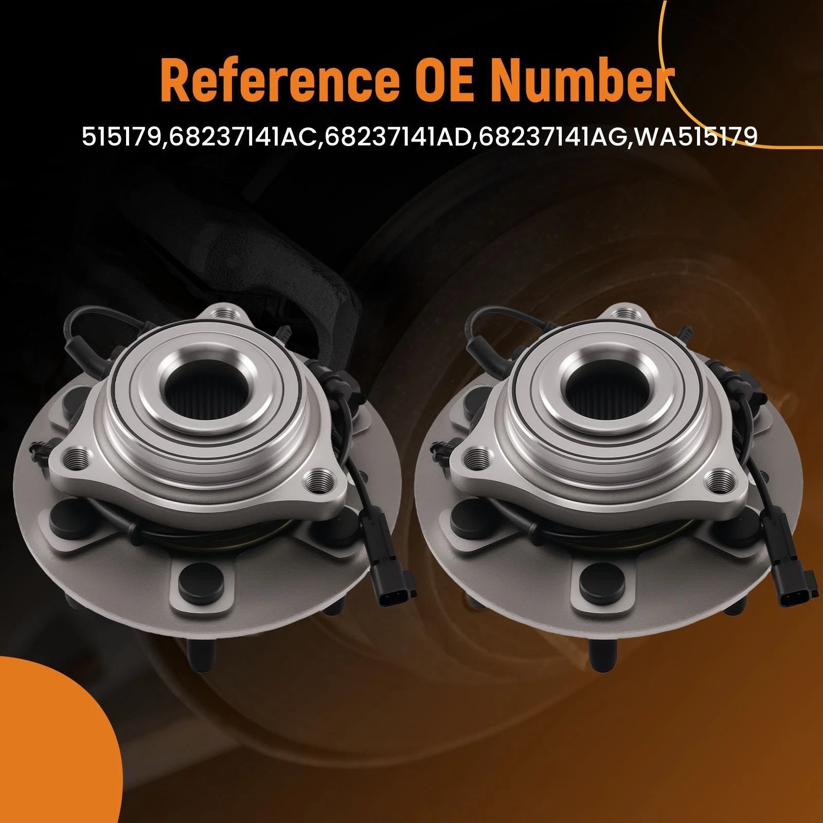 Front Wheel Hub & Bearing Assembly for RAM 1500 (2019–2023) 4WD 515179 68237141AC