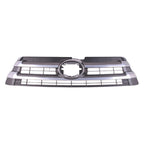 Replacement Black Chrome/Matte ABS Plastic Front Grille w/Emblem Hole