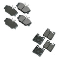 Akebono EURO Front & Rear Ceramic Disc Brake Pad Kit for Mercedes W124 (1986–1995)