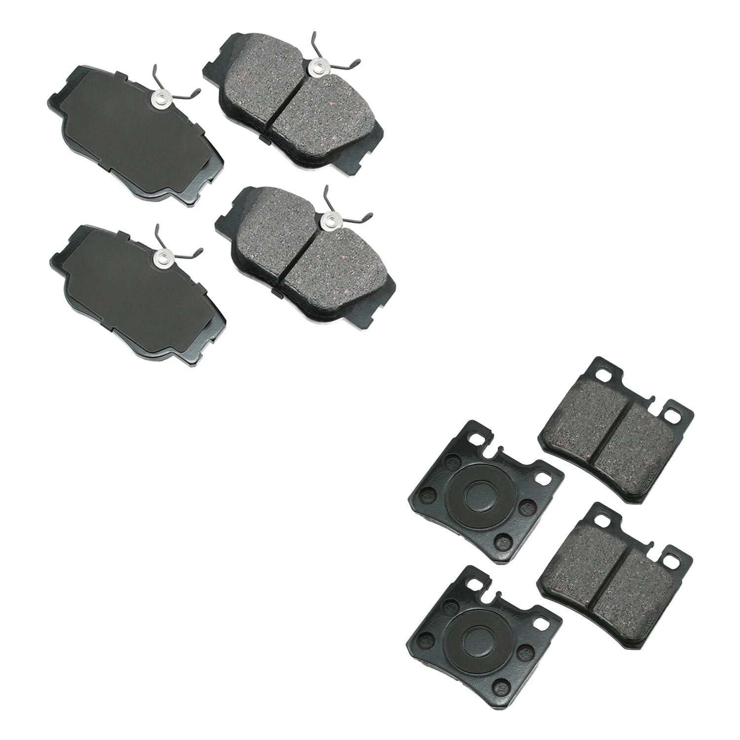 Akebono EURO Front & Rear Ceramic Disc Brake Pad Kit for Mercedes W124 (1986–1995)