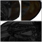 Pair of Smoked Housing Amber Side Headlights for Kia Sephia (1998–2001)
