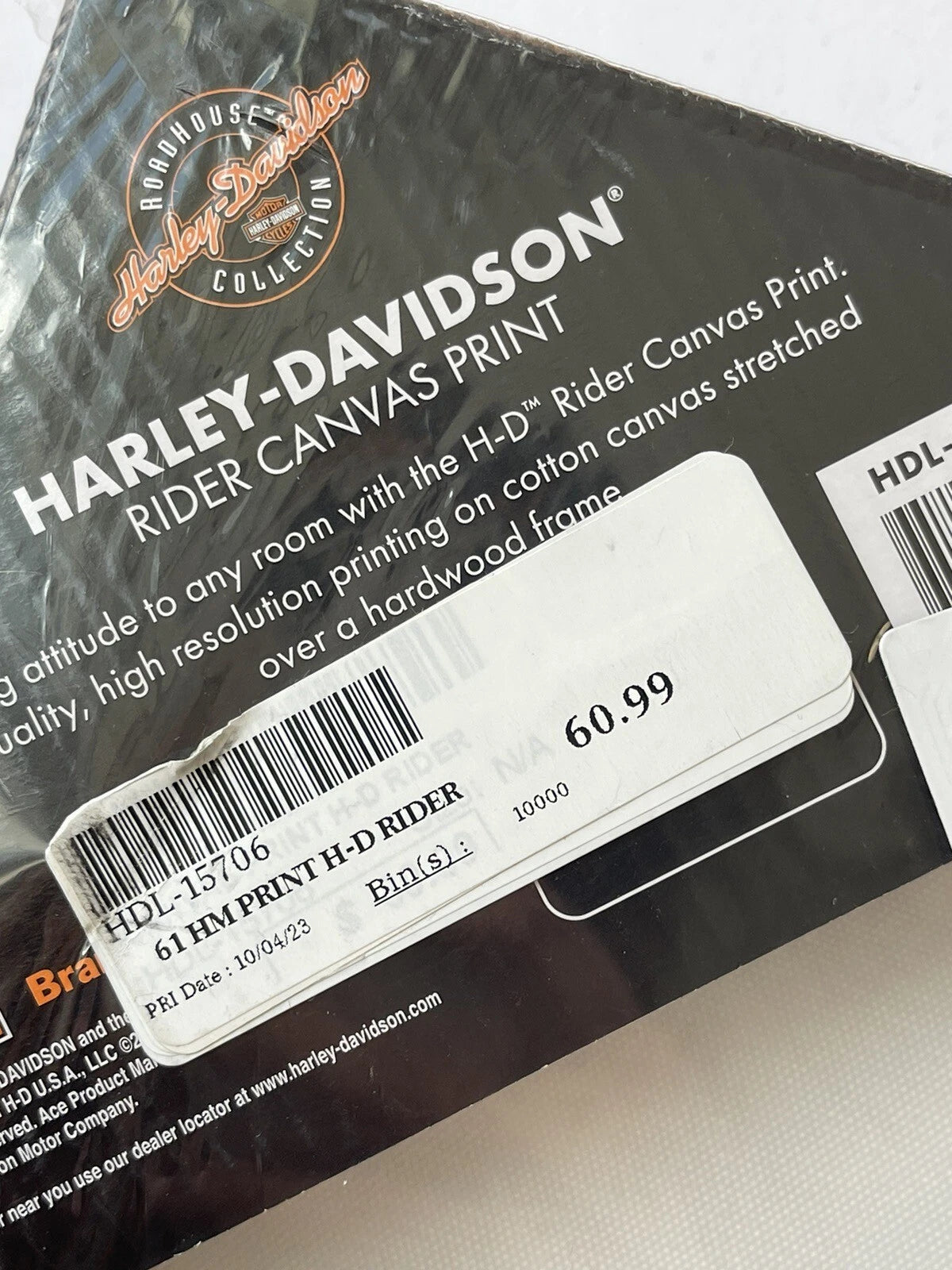 Canvas Print for Harley Davidson 61 HM Rider
