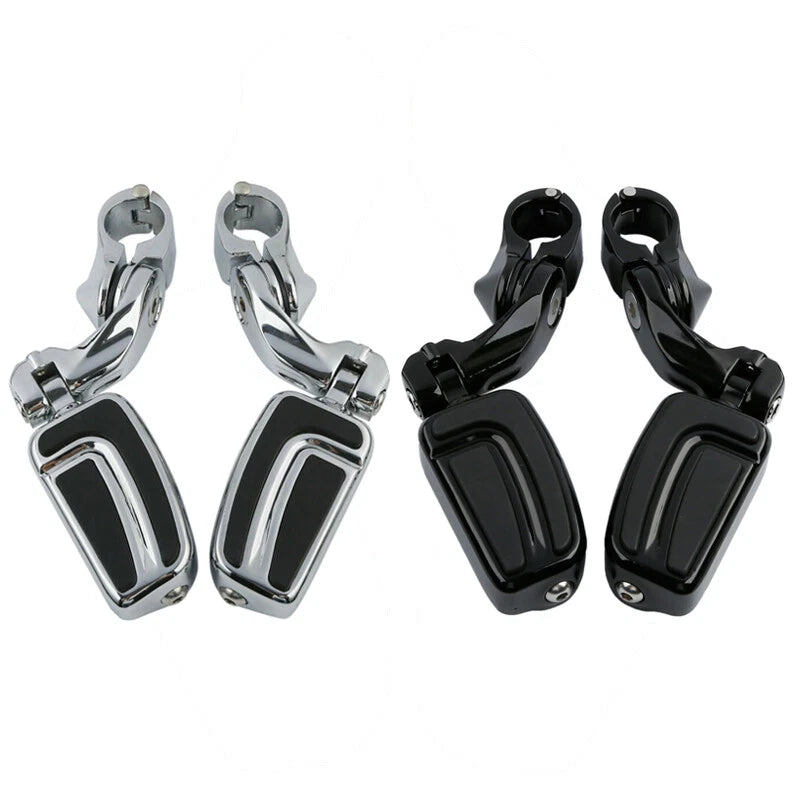 1 1/4" Short Angled Highway Engine Guard Footpeg Mount for Harley Touring