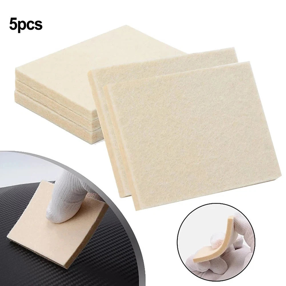 5 Piece Wool Felt Squeegee Tool Set for Automotive Vinyl Wrap (2010–2023)
