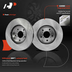 Front Disc Brake Rotors & Ceramic Pads for Honda Ridgeline (2012-2014)