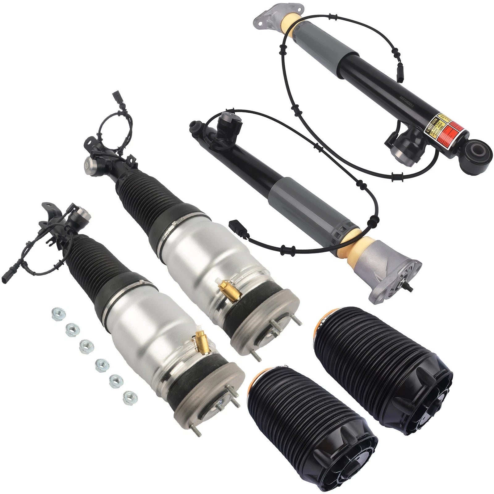Set of 4 Shock Absorber Struts + 2 Air Spring Bags for Hyundai Equus (2011–2016)