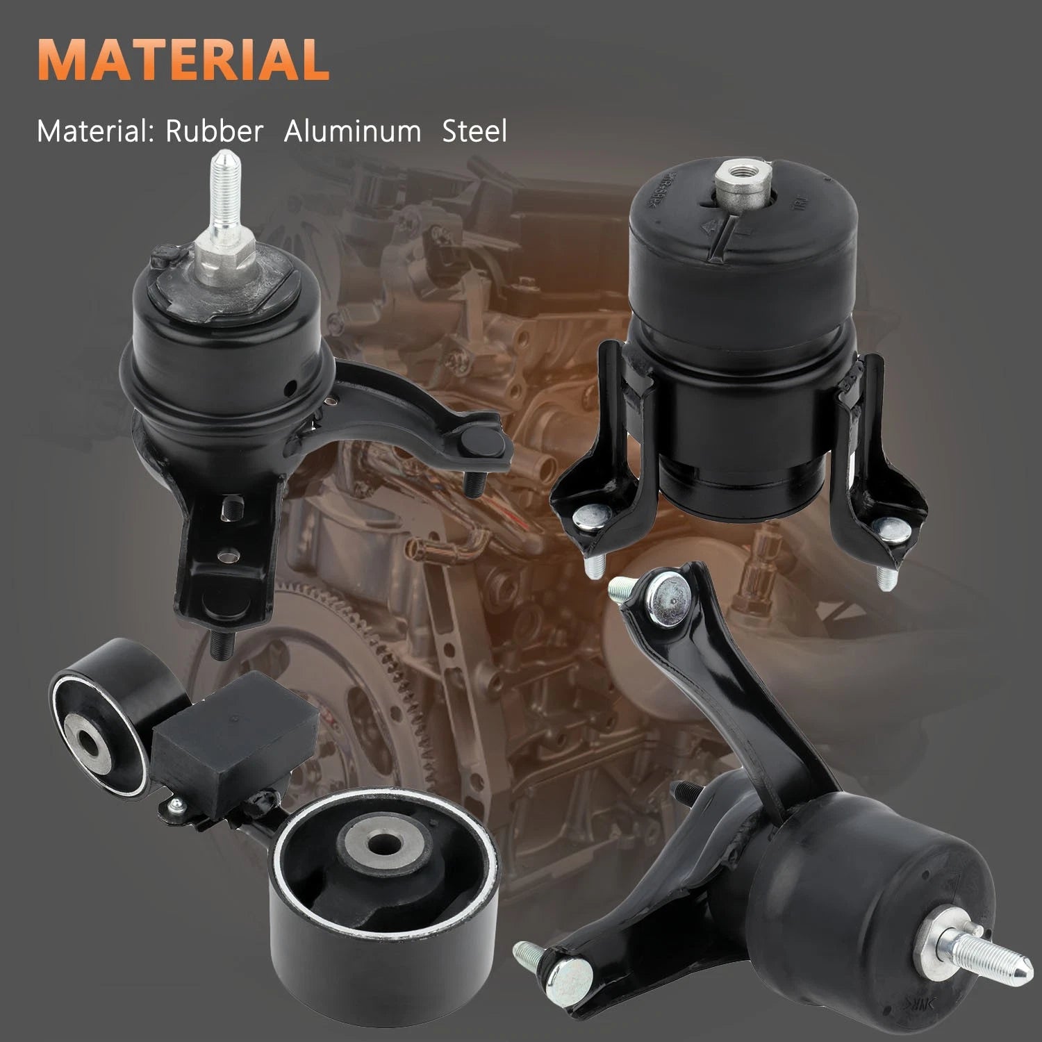 Set of 4 Motor Trans Mounts for Toyota Camry (2007–2009) 2.4L