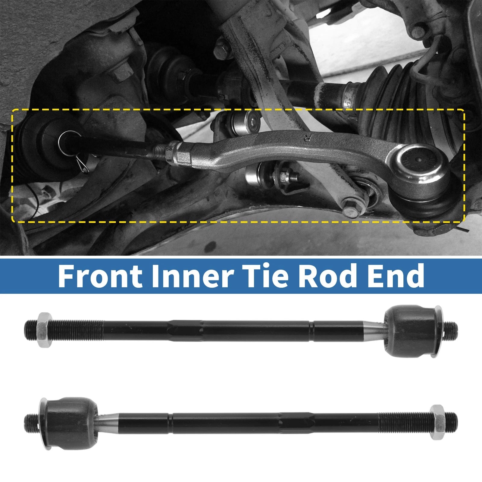Set of 4 Front Inner Tie Rod End Links for Toyota Tacoma (2005–2015)