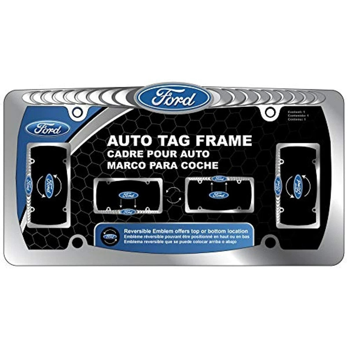 Chrome License Plate Frame for Ford (42567)