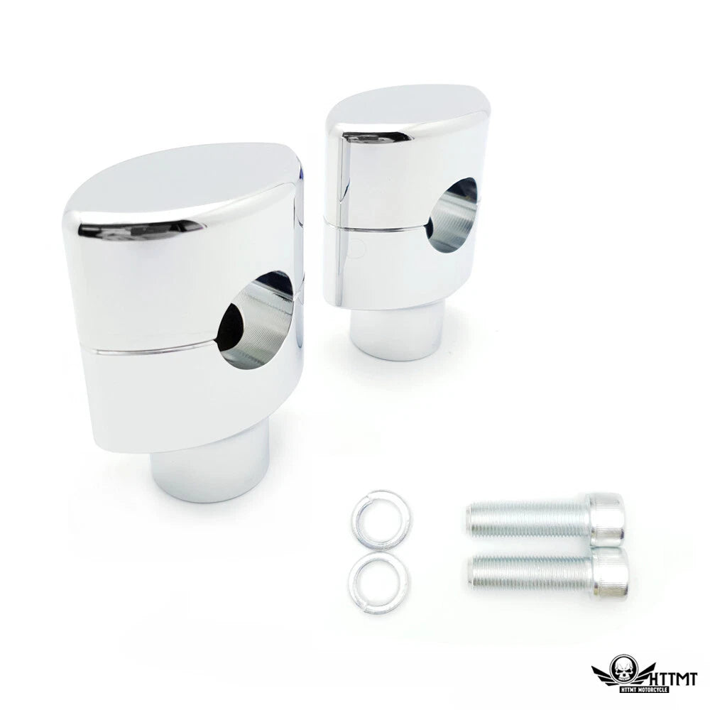 Chrome Handlebar Risers for Harley (DNA Paughco Hardbody Springer Chopper Bobber)