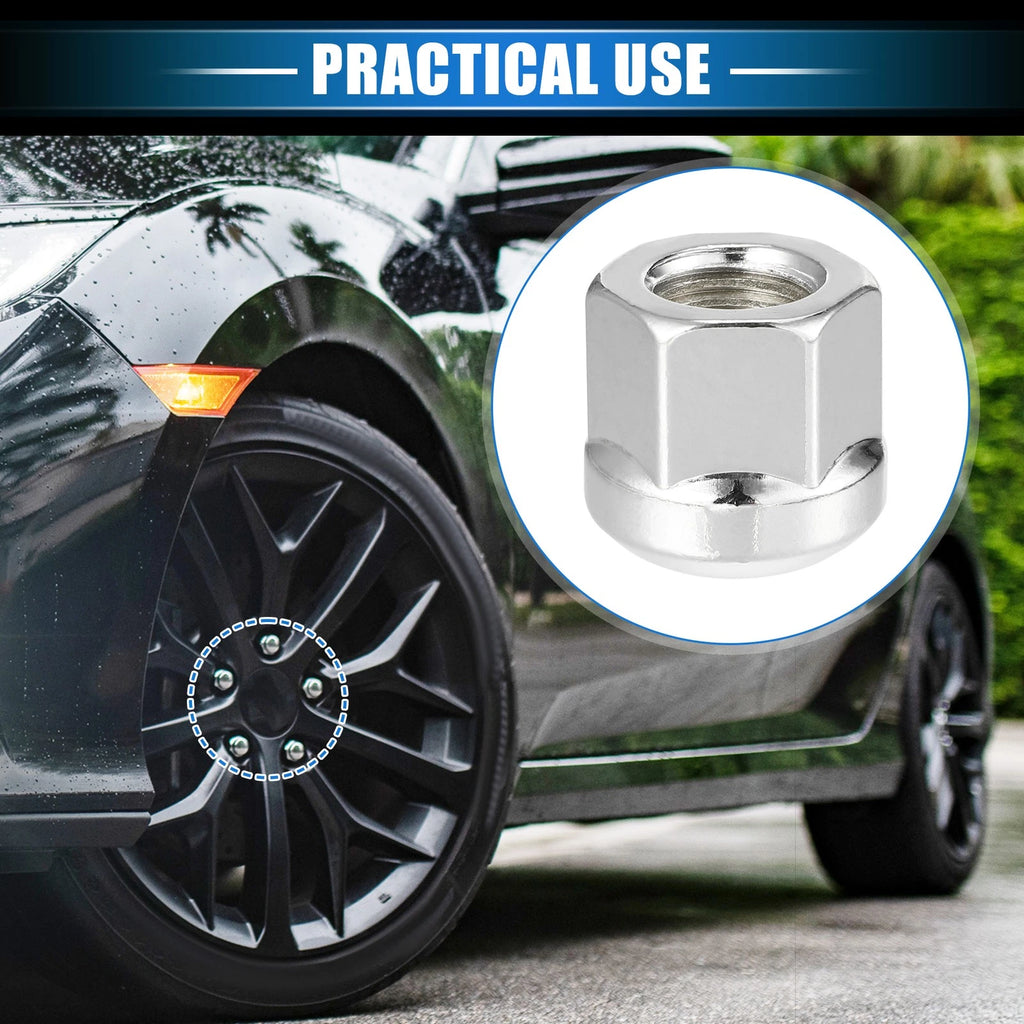 Set of 4 M12x1.5 Wheel Lug Nuts for Honda Accord Civic Insight CRX (No. 90304SC2000)