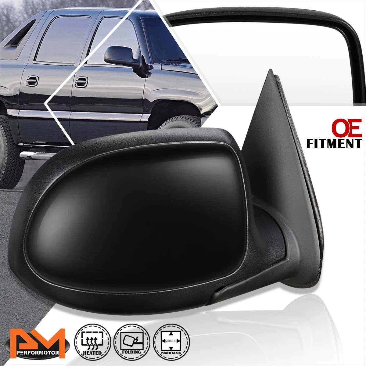 Power Heated Rear View Side Door Mirror for Chevy Avalanche (2003–2006)