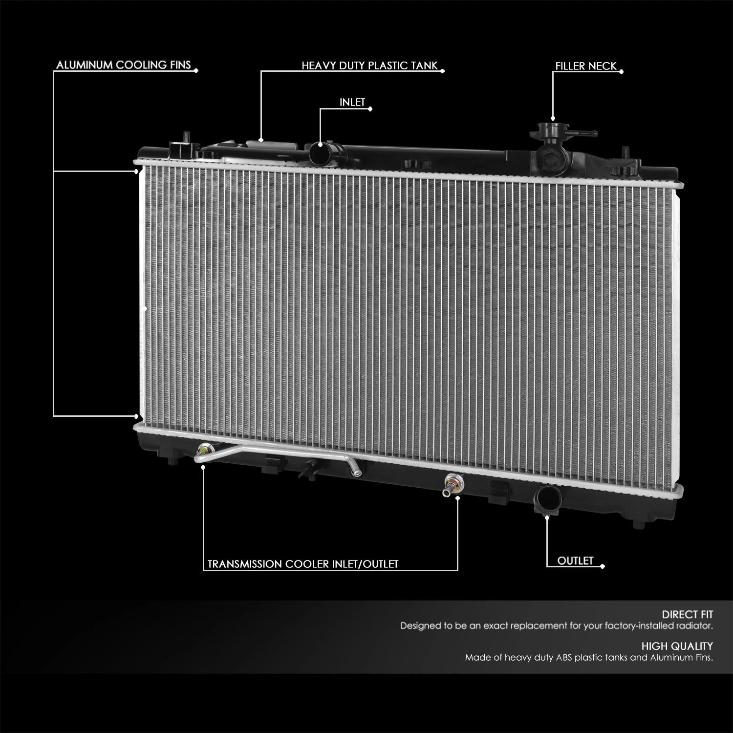Aluminum Radiator DPI13035 for Lexus ES350 Toyota Camry (2007–2012)