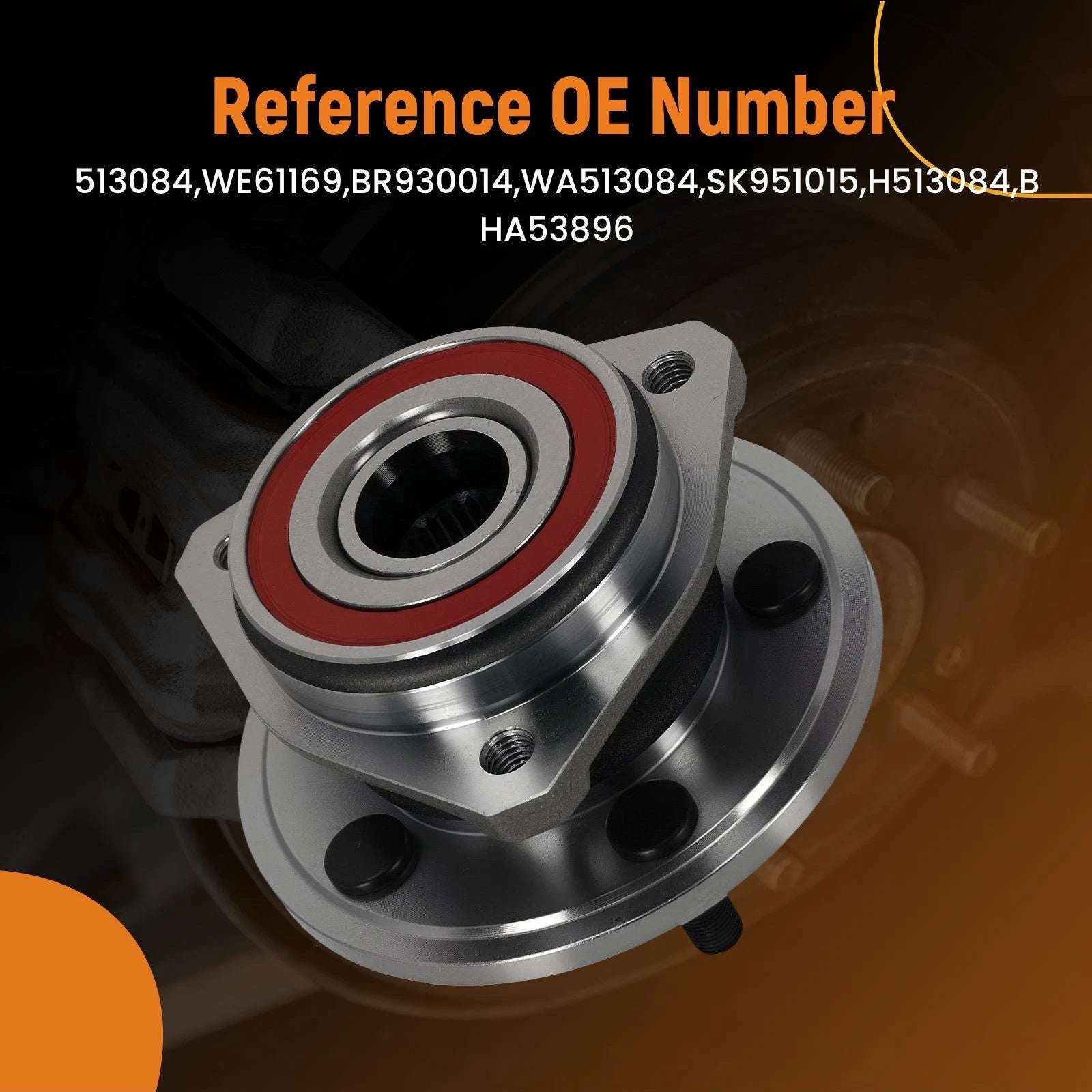 Front Wheel Hub for Jeep Cherokee Grand Cherokee (1990–1998) BHA53896 Non-ABS