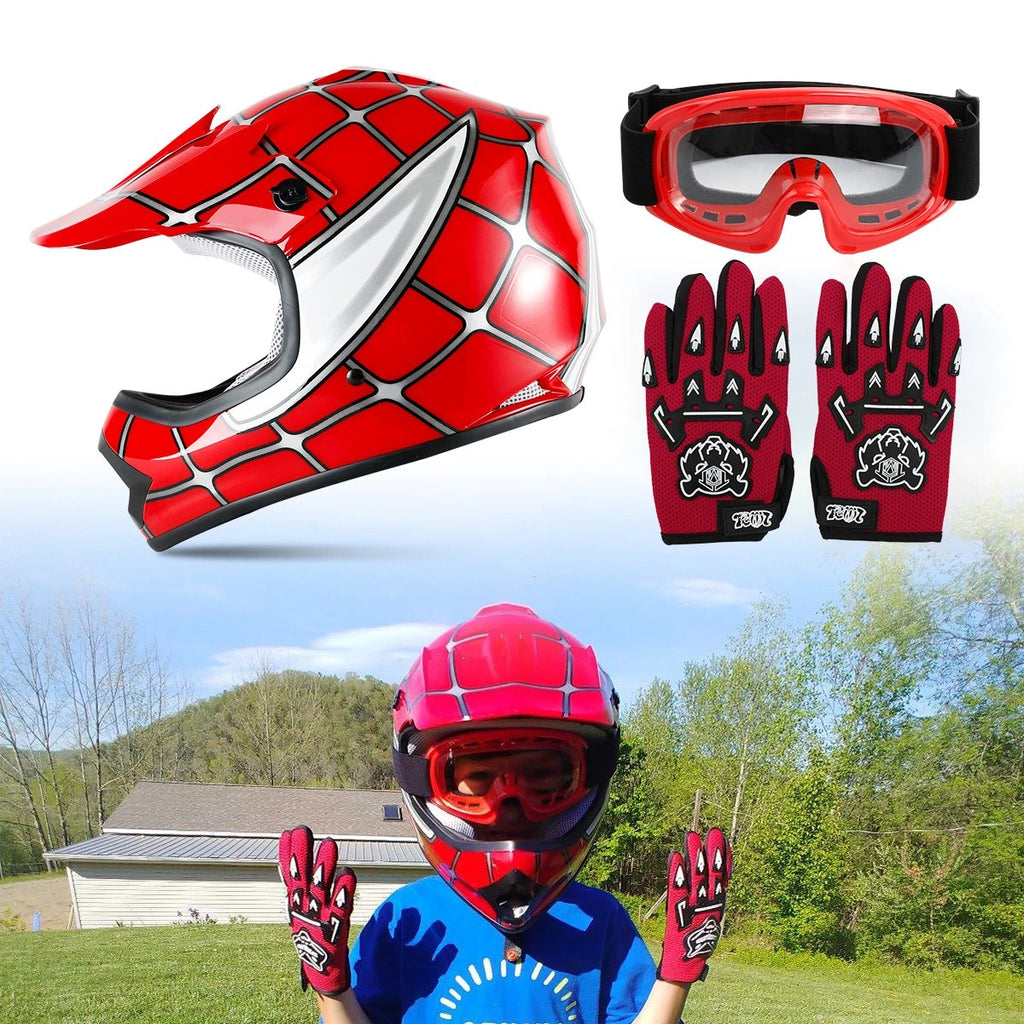Youth Full Face Helmet for Motocross ATV (DOT Approved)