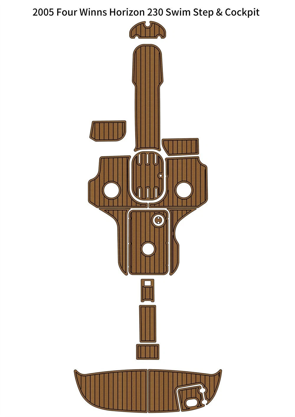 EVA Foam Teak Floor Pad for Four Winns Horizon 230 (2005)