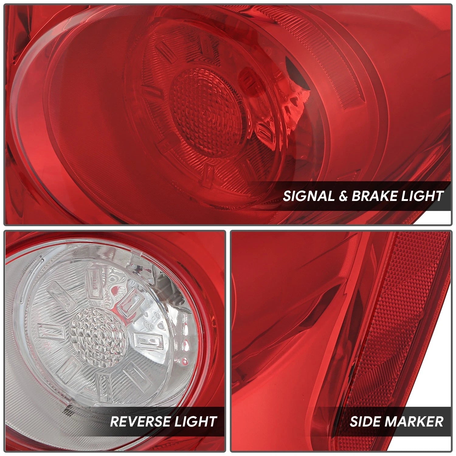 Right Taillight for Chevrolet Equinox (2010–2015) OE Style Chrome Housing Red Lens