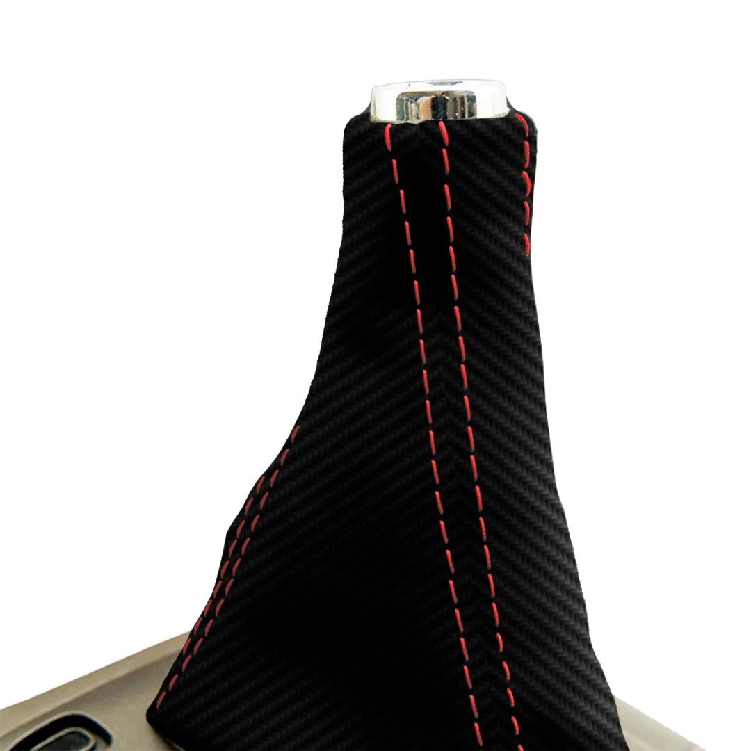 Automatic Shift Boot for Lexus GX470 (2003–2009) Carbon Fiber Red Stitch