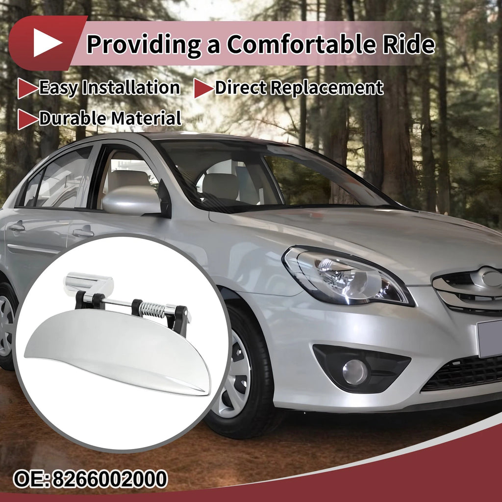 Exterior Door Handle for Hyundai Atos (No. 8265002000) Front Right Silver Tone