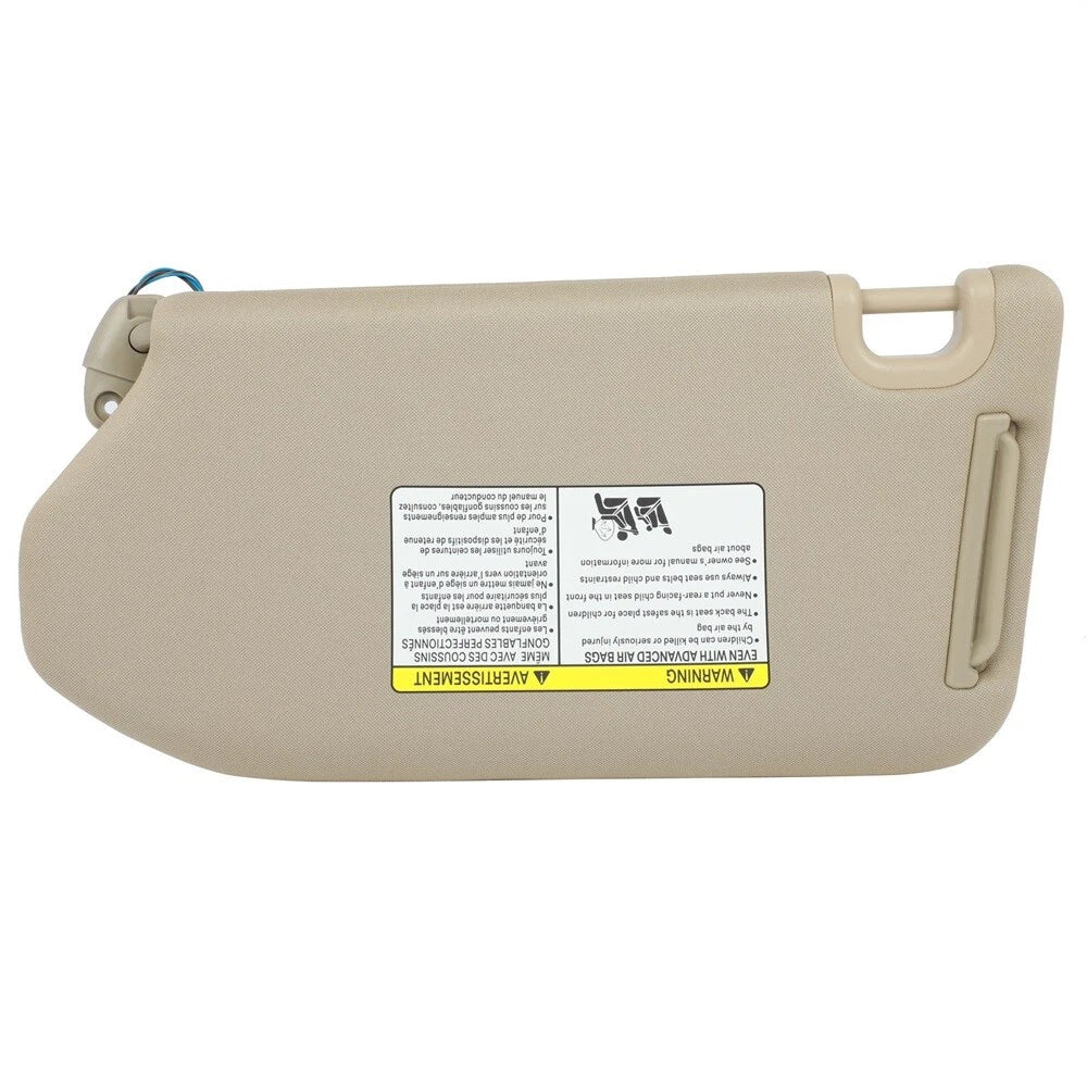 Right Passenger Side Tan Sun Visor with Lamp for Infiniti JX35 (2013)