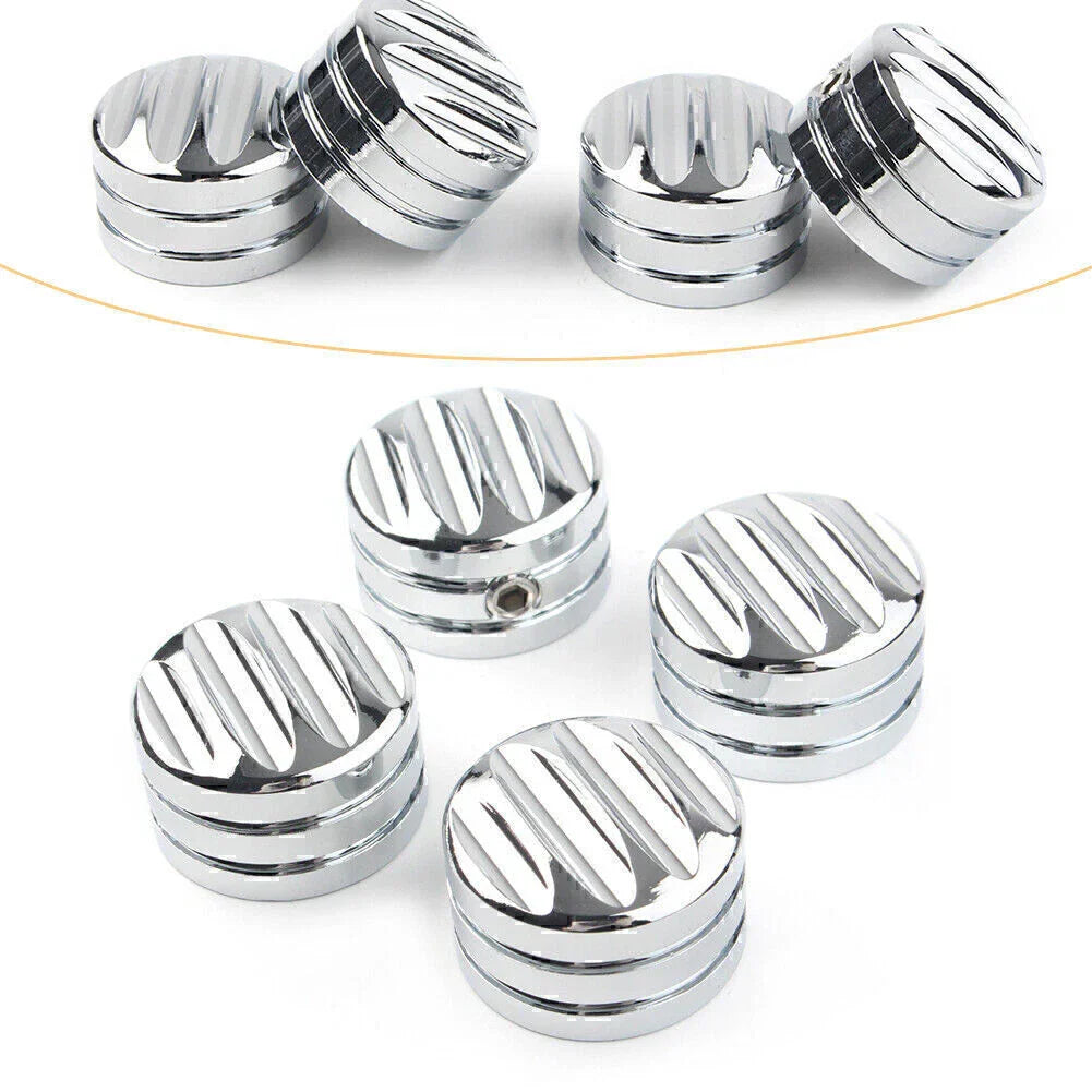4 x Chrome Head Bolt Cover Caps for Harley Twin Cam (1999-2023)