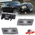 2X Clear Lens Front Bumper Side Marker Lights for Chrysler 300C (2005–2010)