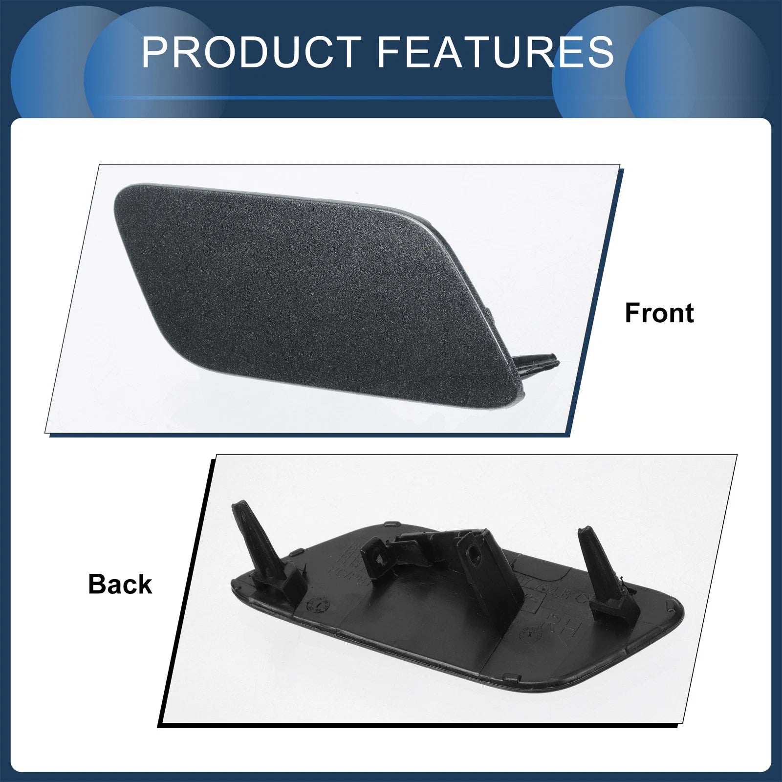 Washer Nozzle Cover Cap for Audi Q7 (2017–2019) Gray 4M0955101A