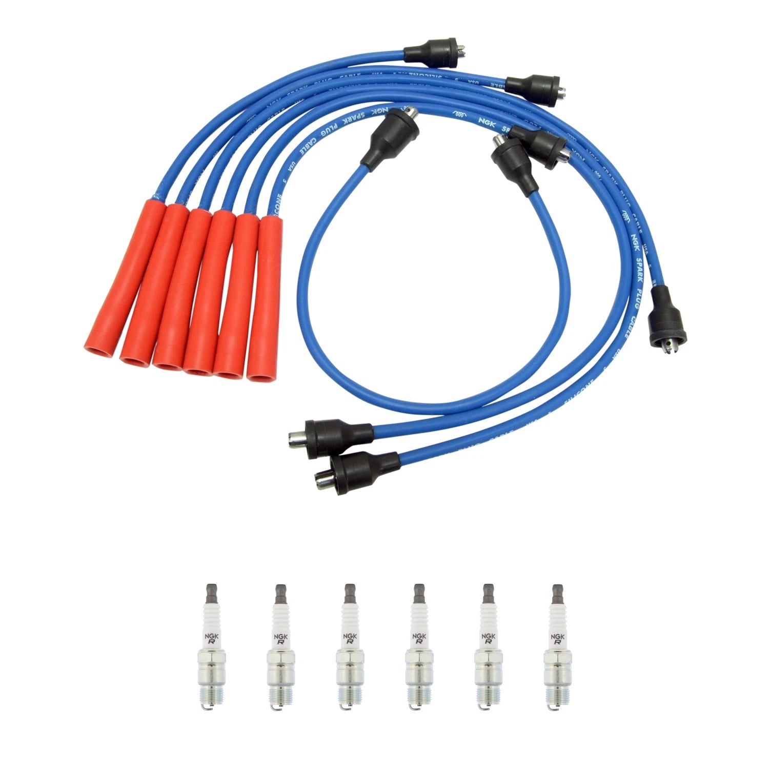 NGK Wire Set & 6 V-Power Spark Plugs for Blazer Impala Malibu Nova C10 C15