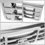 Polished Chrome Front Bumper Grille for Ford F150 F250 F350 Bronco (1992–1997)