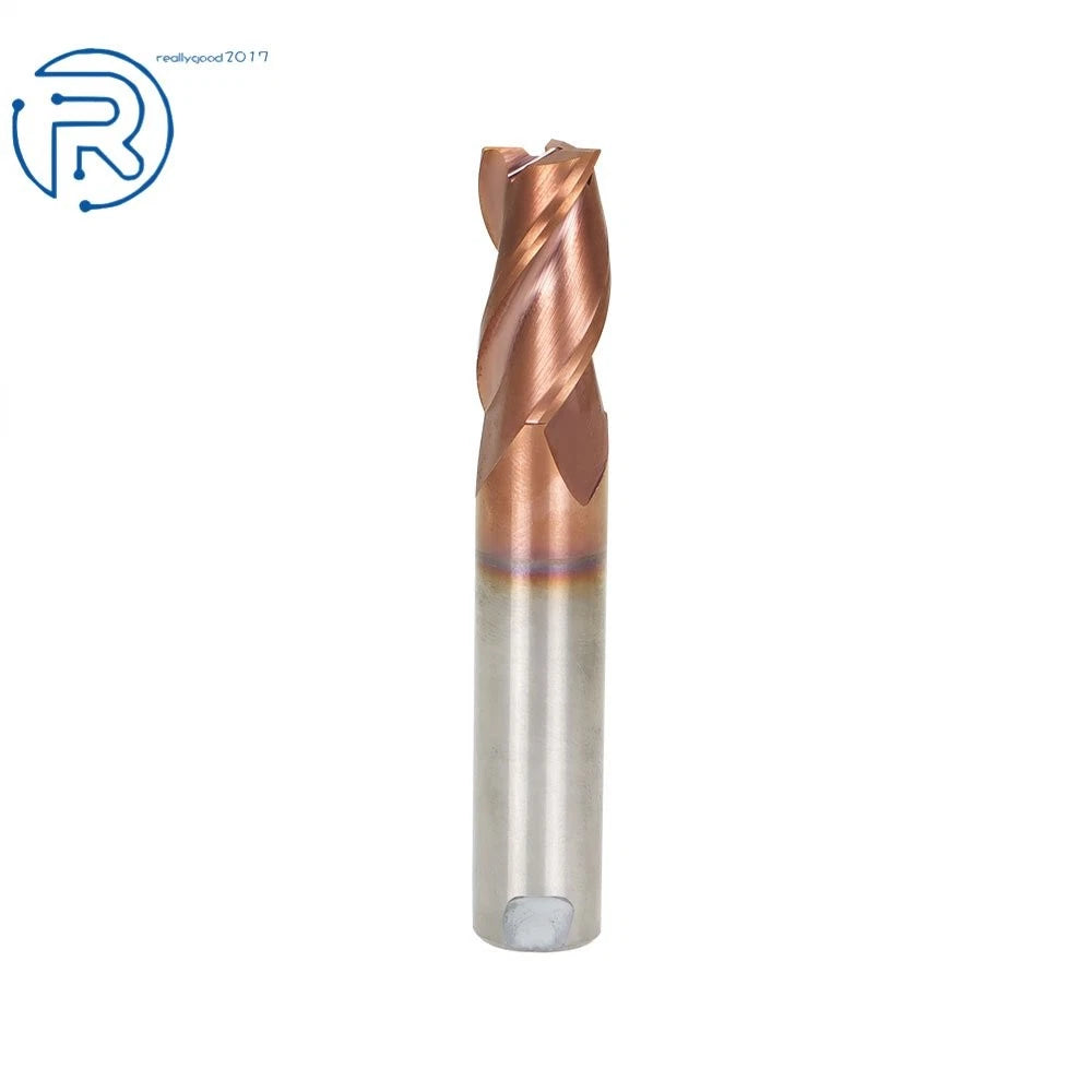 Carbide End Mill 1/2" 3-Flute 37 Degree Helix Square End ZRN Coated