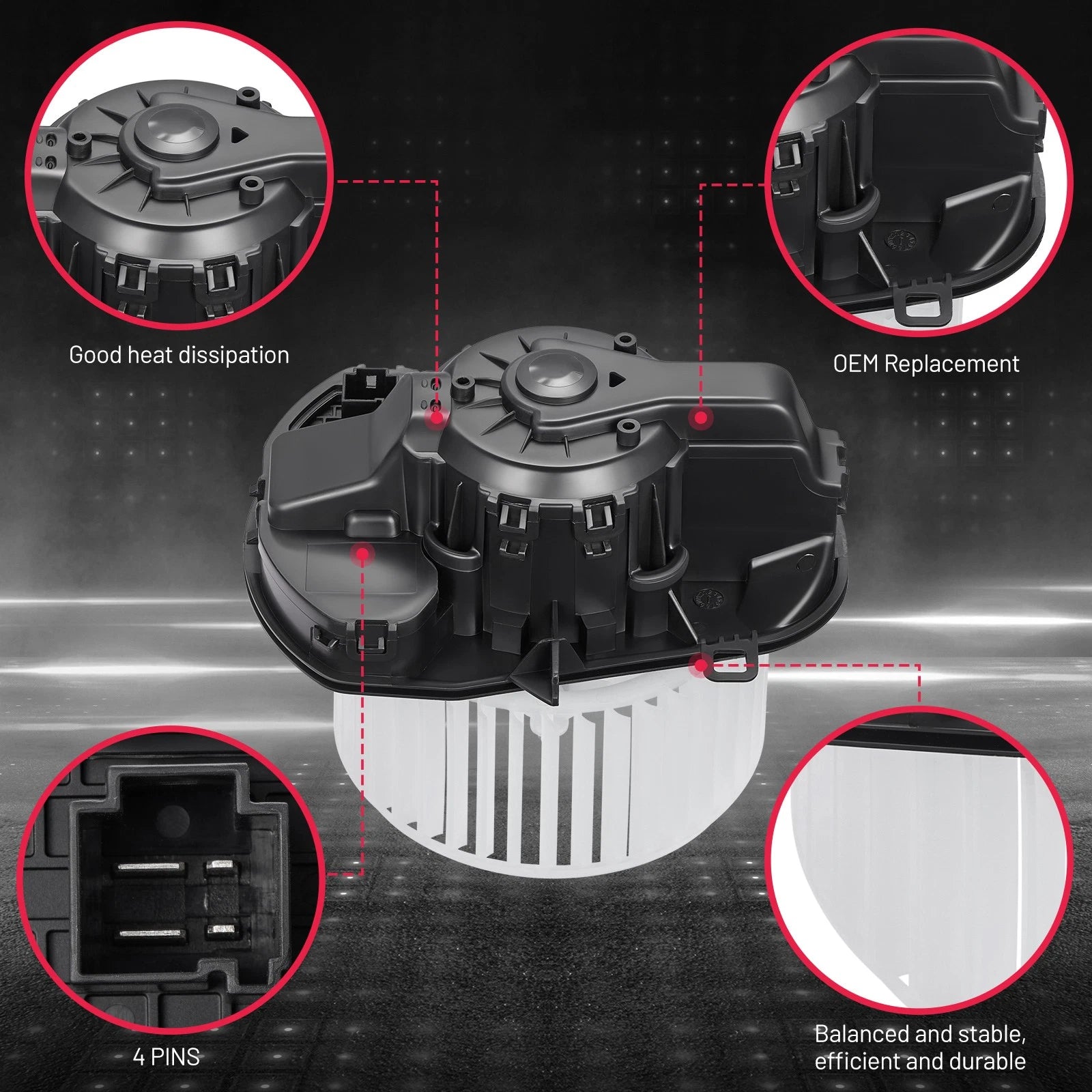 Blower Motor with Resistor for VW Touareg (2011–2016) & Porsche Cayenne