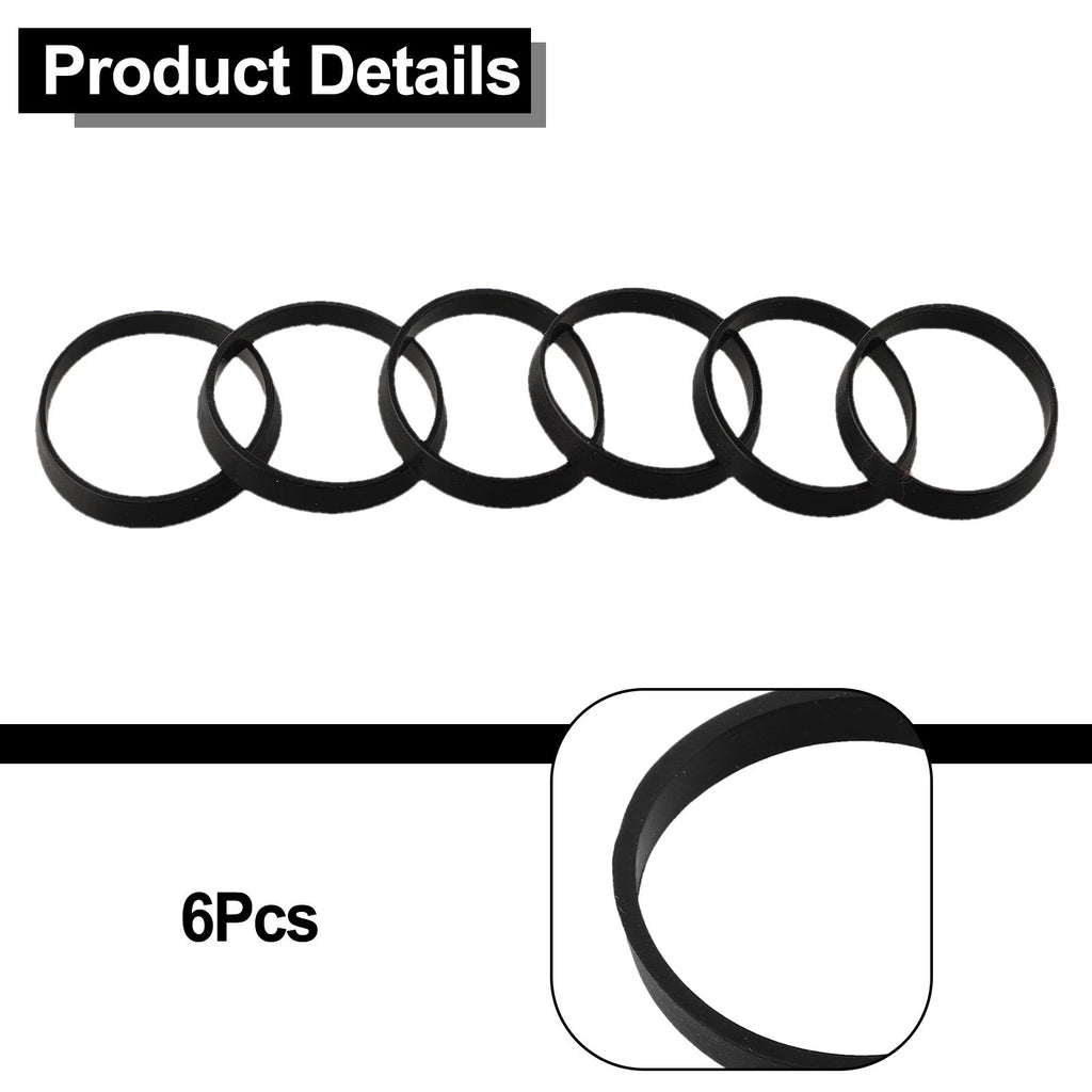 Set of 6 Rubber Washers for Plumbing Sink Pipe Fittings (40mm)