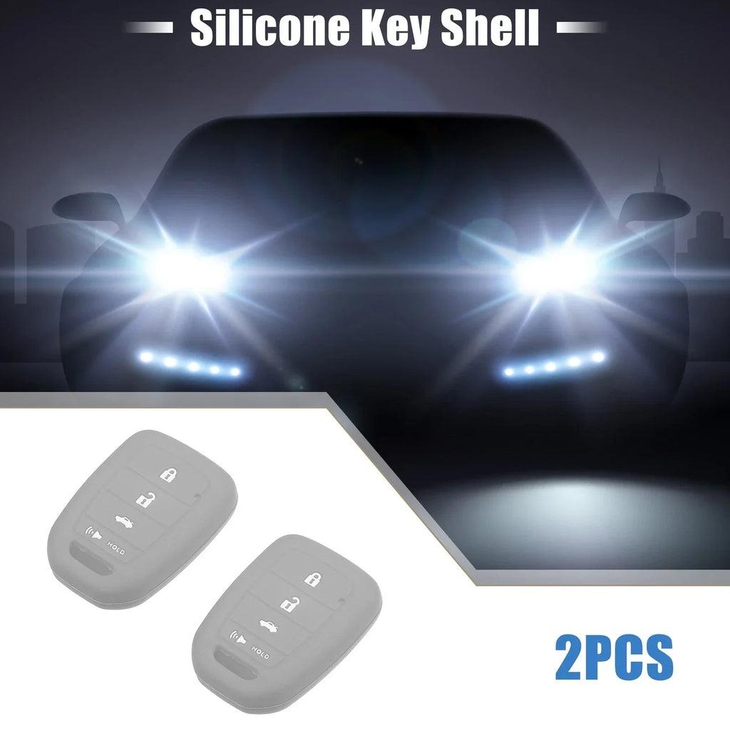 Smart Key Fob Cover Protector for Honda Civic Accord CR-V HR-V Gray (2 x)