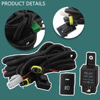 H11 Adapters Fog Light LED Wiring Harness Switch Kit for Toyota (12V)