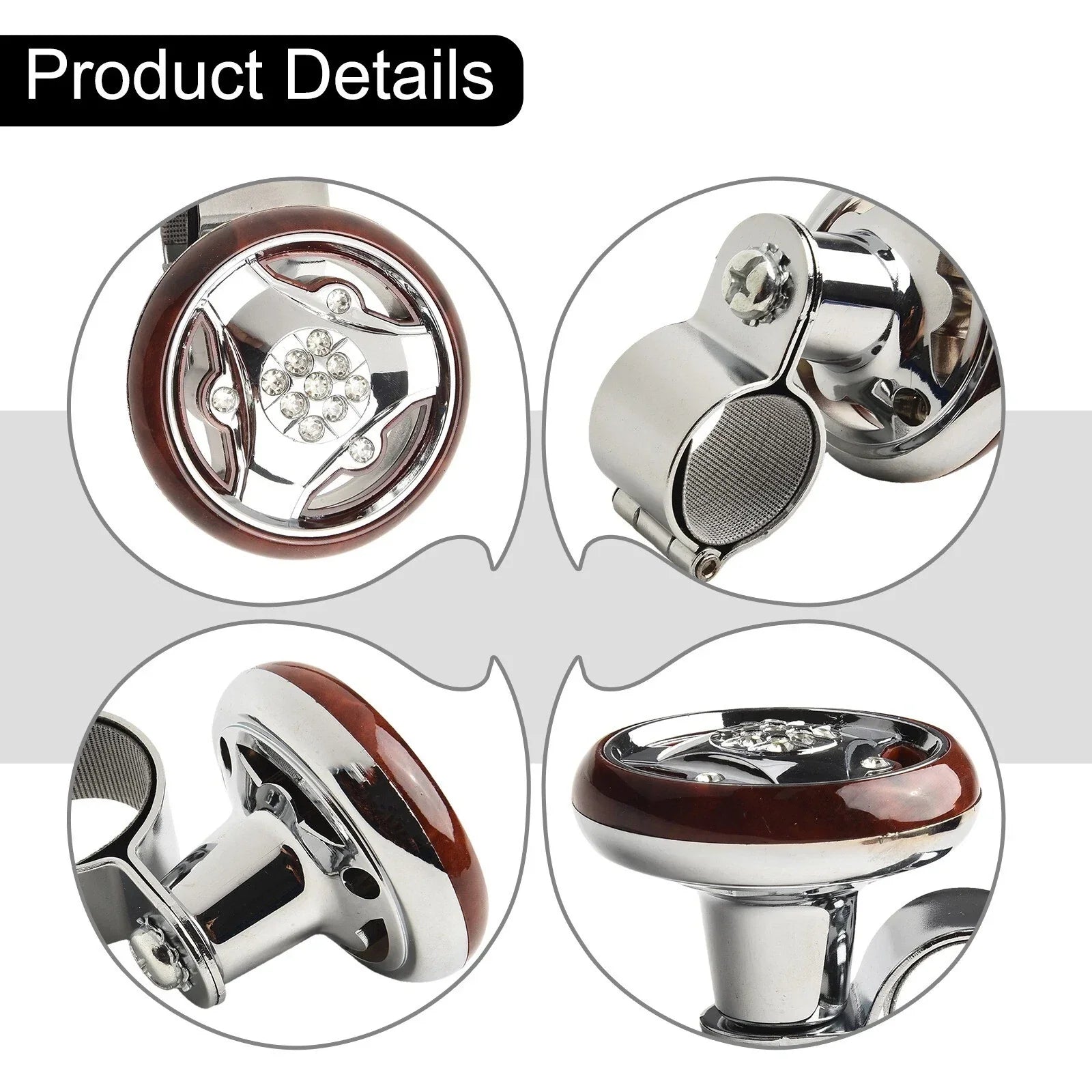 Steering Wheel Spinner Knob Ball Rotation