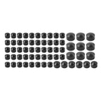 Set of 63X Engine Topper Bolt Caps Black for Harley Softail FXST (2000–2006)