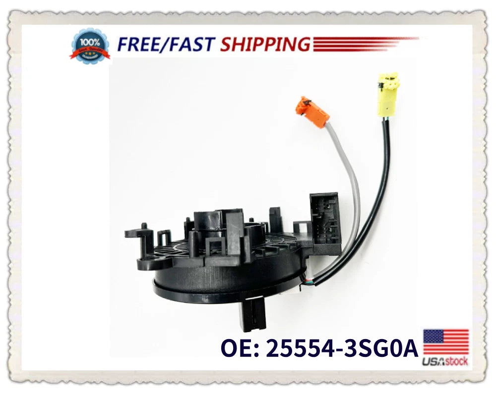 Spiral Cable Clock Spring for Nissan Sentra Versa Note (2014–2019) 25554-3SG0A